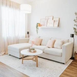 Beech wood corner sofa 230x150cm